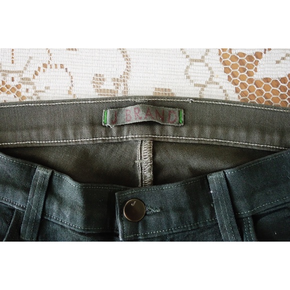 J Brand Dark Hunter Green Coated Skinny Jeans 26 - Picture 3 of 3
